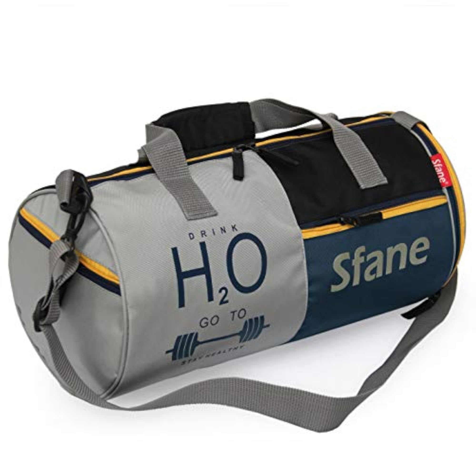 Sports Black & Navy Gym Bag for Men & Women